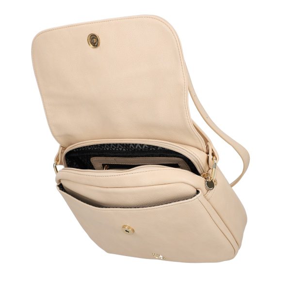 Geanta Cross Body de Dama din Piele Ecologica Roz cu Accesorii si Logo Exterior Auriu - Lulu Castagnette BSLLCA2103070 144