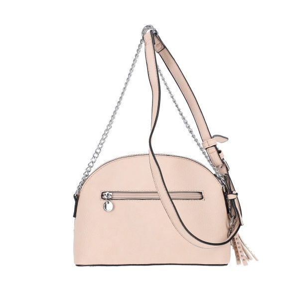 Geanta Crossbody Roz Casual Femei din Piele Eco cu Lant Tinte Metalice - Lulu Castagnette BSLLCA2103051 142