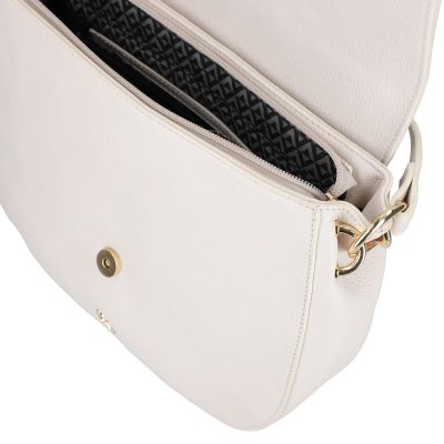 Geanta casual crossbody dama din piele eco gri texturata cu bretea suplimentara Lulu Castagnette BSLLCA2103087