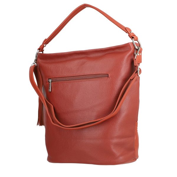 Geanta Crossbody Mare Dama Piele Ecologica Aramiu cu Trei Buzunare David Jones BSDJCR2108309 143