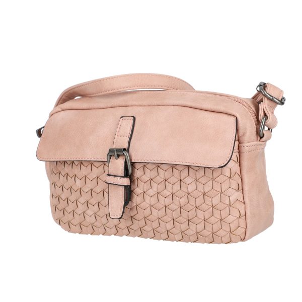 Poseta dama casual din piele ecologica roz cu buzunare si fermoar Turbo Bags BSCA2101125 142