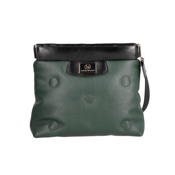 Geanta tip postas dama piele eco verde inchis exterior design inedit Laura Biaggi LB248CR2109042 142