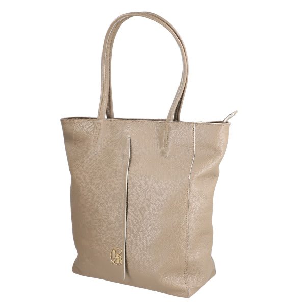 Geanta de Umar Piele Naturala Shopper Taupe - Laura Biaggi BS5433SH2209228 142