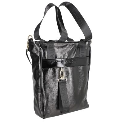 Geantă damă shopper negru lucios Laura Biaggi BS116KB2208201