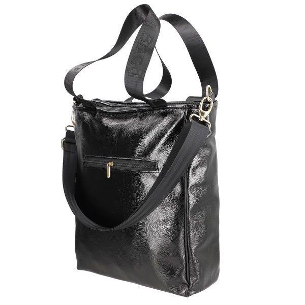 Geantă damă shopper negru lucios Laura Biaggi BS116KB2208201 142