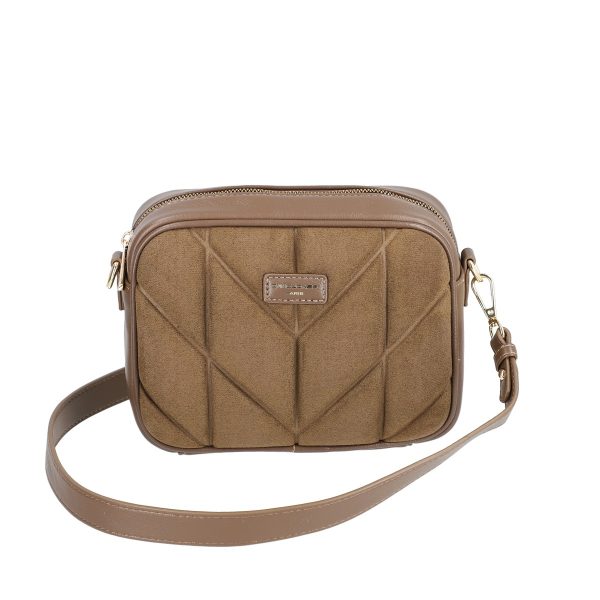 Poseta David Jones Casual Femei Piele Ecologică Taupe cu Un Compartiment - BS6856DJ2209105 143