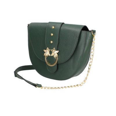 Poșetă damă casual piele ecologică verde de umăr Laura Biaggi BS209P2208258