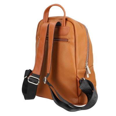 Rucsac damă piele ecologică maro cu buzunar frontal David Jones BS6807RUDJ2208414