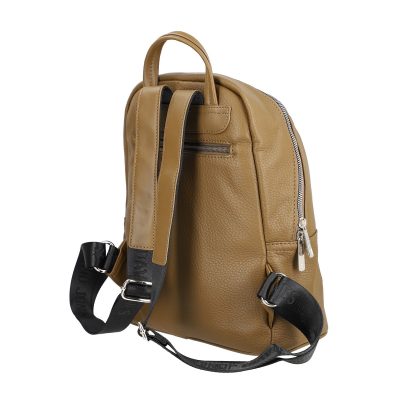 Rucsac damă piele ecologică kaki cu buzunar frontal David Jones BS6807RUDJ2208415