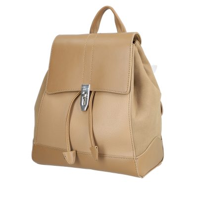 Rucsac damă piele ecologică maro închidere cu șnur David Jones BS6516RUDJ2208401