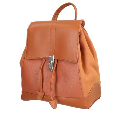 Rucsac damă piele ecologică maro închidere cu șnur David Jones BS6516RUDJ2208403