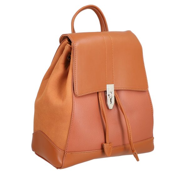 Rucsac damă piele ecologică maro închidere cu șnur David Jones BS6516RUDJ2208403 142