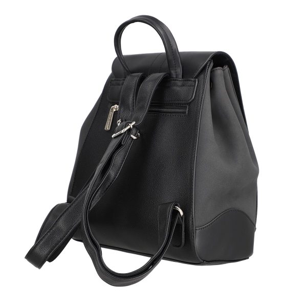 Rucsac cu Snur Damă Piele Ecologică Negru Inchidere - David Jones BS6516RUDJ2208404 146