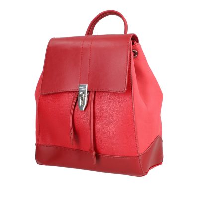 Rucsac damă piele ecologică roșu închidere cu șnur David Jones BS6516RUDJ2208400