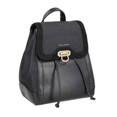 Rucsac femei cu închidere metalică tip sac negru David Jones BS6841RUDJ2208413