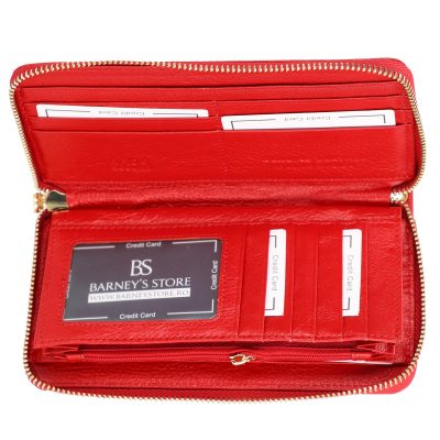 Portofel Dama Piele Naturala Rosu Mat Texturat, Protecție RFID - Patrizia BSP119P2210227