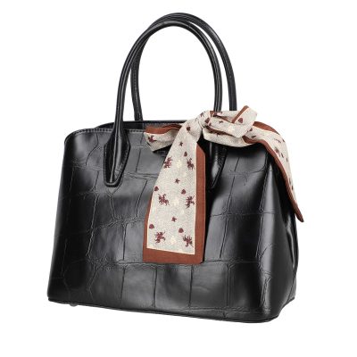 Geanta casual pentru femei de mana piele ecologica negru David Jones BS6622CA2301138