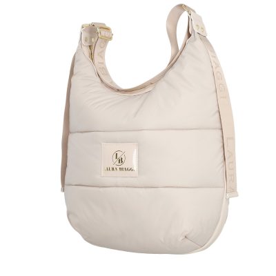 Geanta femei Shopper material sintetic bej cu un compartiment Laura Biaggi BS2125SH2301042