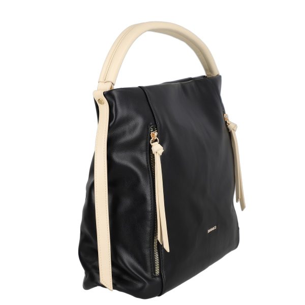 Geanta femei shopper piele ecologica negru cu doua compartimente DianaCO BS3314SH2301178 143