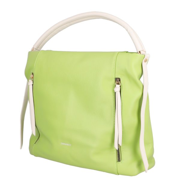 Geanta Verde - Geanta femei shopper piele ecologica verde cu doua compartimente DianaCO BS3314SH2301179