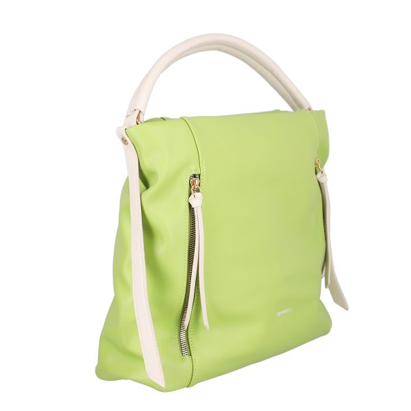 Geanta femei shopper piele ecologica verde cu doua compartimente DianaCO BS3314SH2301179 143