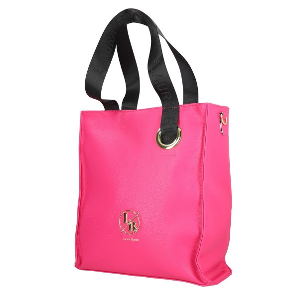 Genti Shopper - Geanta Shopper Roz de Dama din Piele Eco cu Buzunare si Bretea - Laura Biaggi BS2038SH2301044