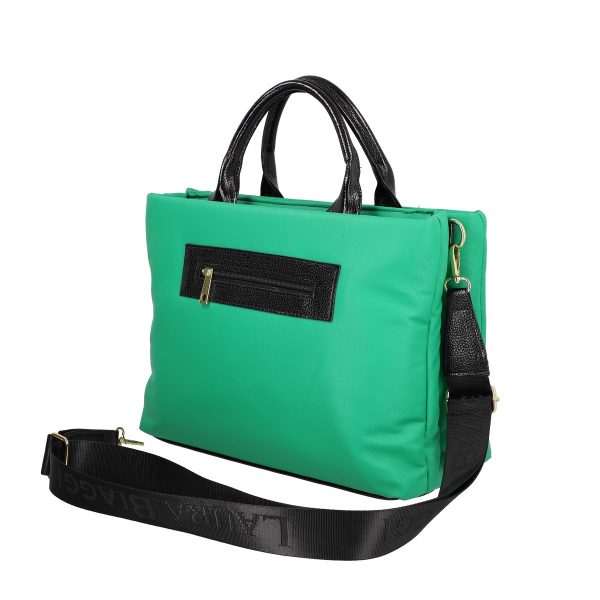 Geanta Shopper pentru femei din piele eco verde cu doua compartimente Laura Biaggi BS1220G2301025 142