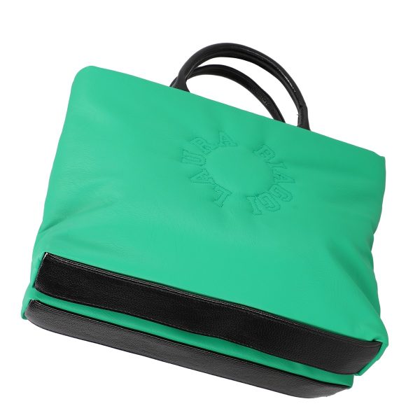 Geanta Shopper pentru femei din piele eco verde cu doua compartimente Laura Biaggi BS1220G2301025 143