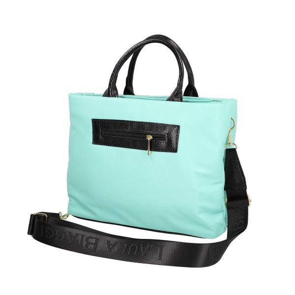 Geanta Verde Deschis Shopper pentru Femei din Piele Eco cu Doua Compartimente - Laura Biaggi BS1220G2301026 143