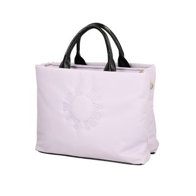 Geanta Shopper pentru femei din piele eco violet deschis cu doua compartimente Laura Biaggi BS1220G2301028