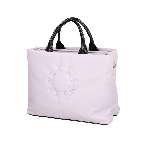 Geanta Violet - Geanta Shopper pentru femei din piele eco violet deschis cu doua compartimente Laura Biaggi BS1220G2301028