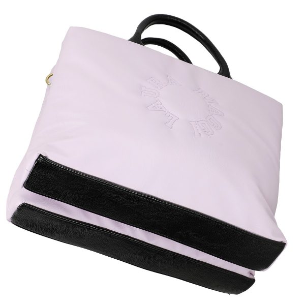 Geanta Shopper pentru femei din piele eco violet deschis cu doua compartimente Laura Biaggi BS1220G2301028 144