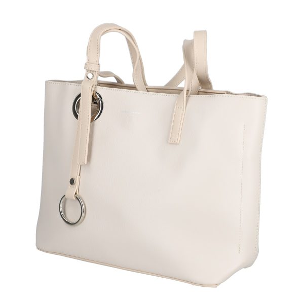 Geanta shopper piele eco crem de umar cu un compartiment David Jones BS6641CA2301146 141