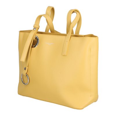 Geanta shopper piele eco galben de umar cu un compartiment David Jones BS6641CA2301148