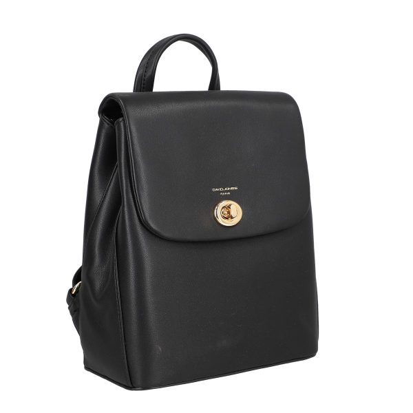 Geanta Neagra - Rucsac dama piele ecologica negru doua compartimente David Jones BS6904RU2301124