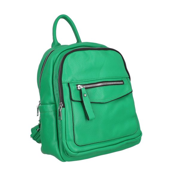 Geanta Verde - Rucsac Dama Verde Piele Ecologica cu Buzunar Frontal - The Grace Bags BS2246RU2301187