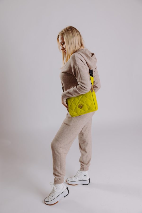 Geanta casual din piele eco matlasat verde cu un compartiment Laura Biaggi BS1137CA2301260 142