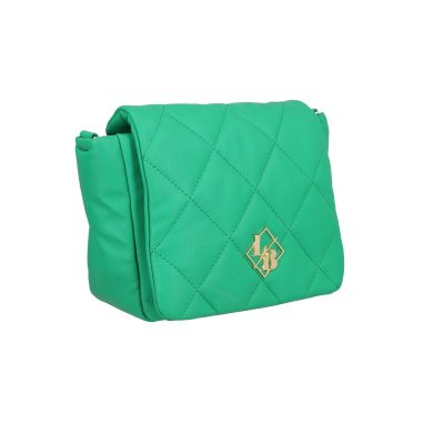 Geanta casual din piele eco matlasat verde cu un compartiment Laura Biaggi BS1137CA2301261