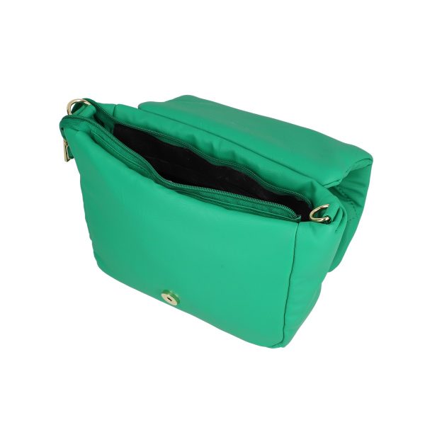 Geanta casual din piele eco matlasat verde cu un compartiment Laura Biaggi BS1137CA2301261 143