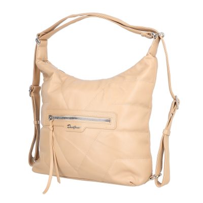 Geanta casual tip rucsac piele ecologică bej David Jones BS6927CA2301142