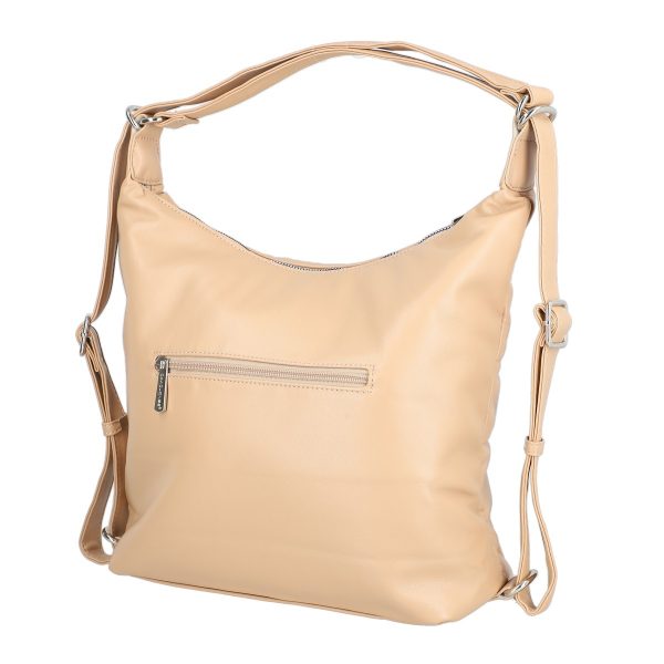 Geanta casual tip rucsac piele ecologică bej David Jones BS6927CA2301142 142