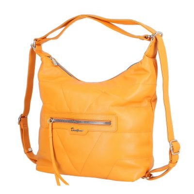 Geanta casual tip rucsac piele ecologică portocaliu David Jones BS6927CA2301140