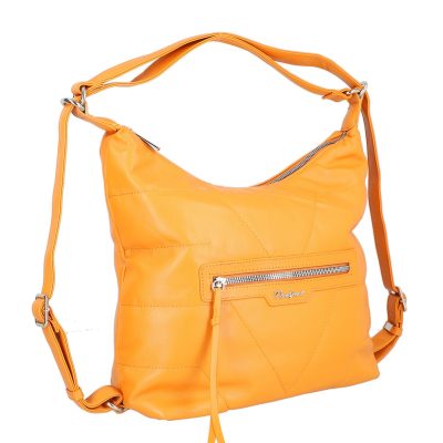 Geanta casual tip rucsac piele ecologică portocaliu David Jones BS6927CA2301140