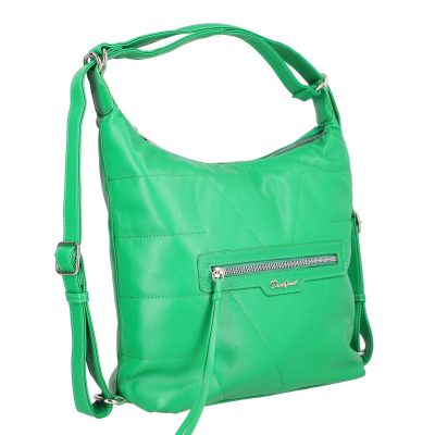 Geanta casual tip rucsac piele ecologică verde David Jones BS6927CA2301141