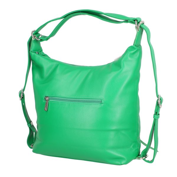 Geanta casual tip rucsac piele ecologică verde David Jones BS6927CA2301141 142