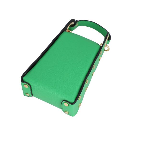 Gentuta Pentru Telefon de Dama din Piele Eco Texturata Verde cu Bretea din Lant Metalic - BS2300TM2301245 143