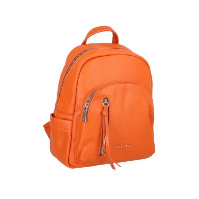 Rucsac dama piele ecologică caramiziu cu buzunar frontal David Jones BS6920RU230118