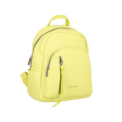 David Jones Rucsac Dama Piele Ecologică Verde Lemon cu Buzunar Frontal - BS6920RU230119