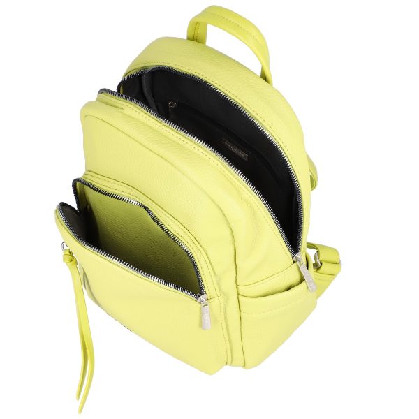 David Jones Rucsac Dama Piele Ecologică Verde Lemon cu Buzunar Frontal - BS6920RU230119 144