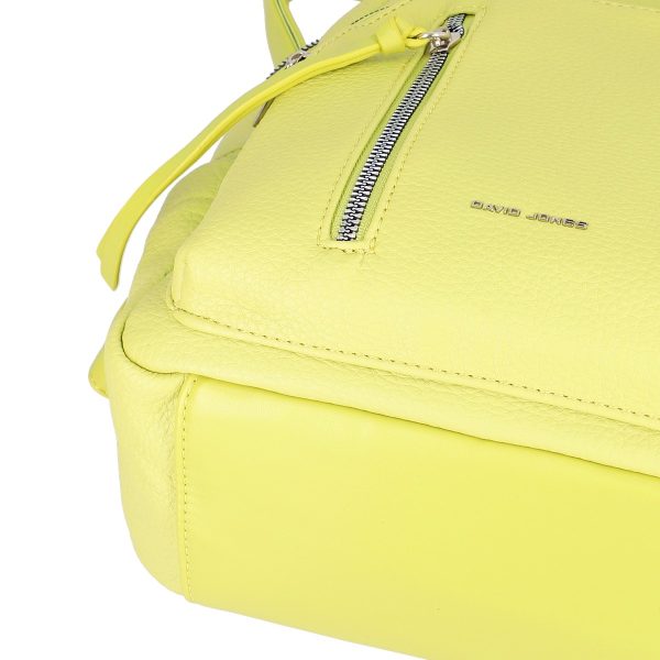 David Jones Rucsac Dama Piele Ecologică Verde Lemon cu Buzunar Frontal - BS6920RU230119 145